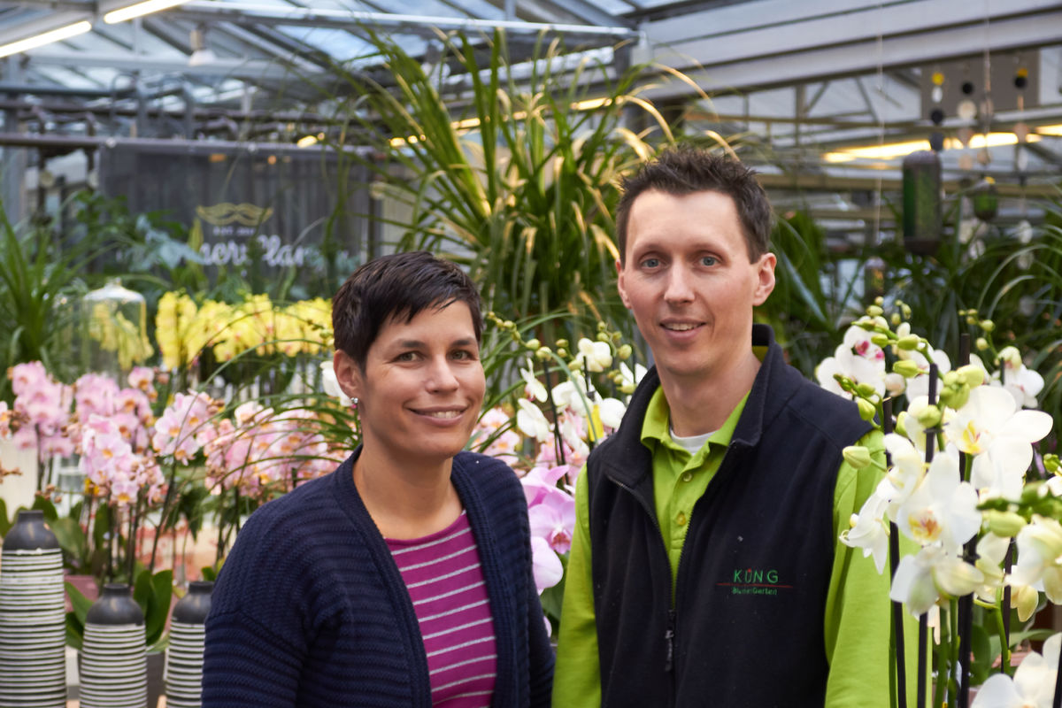 Florian und Claudia Küng, Geschäftsführung und Inhaber der BlumenGarten Küng AG